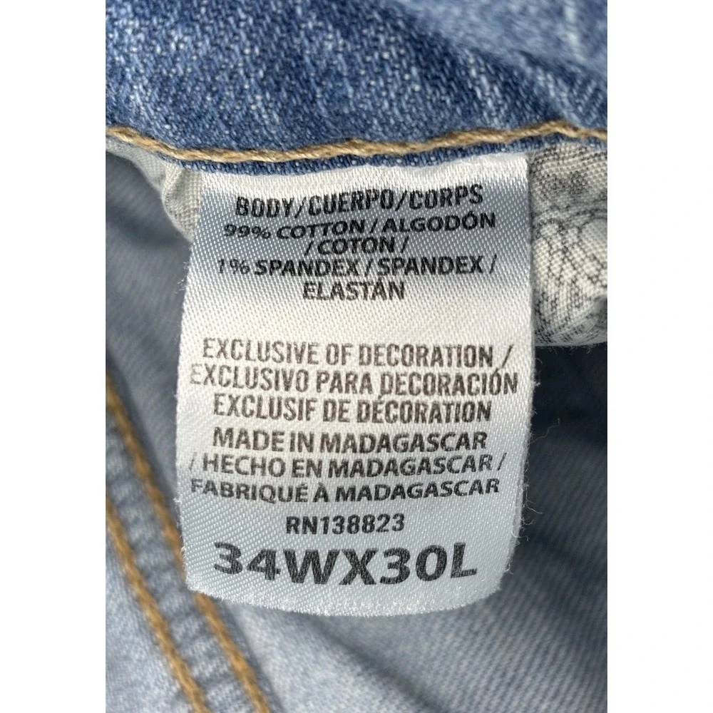 Cody James Men's Jeans 34x30 Light Wash Straight Leg Stretch Western Denim